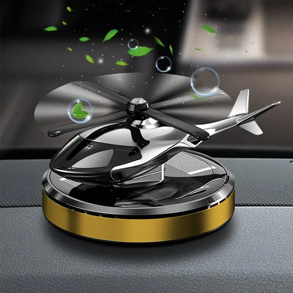 Solar Energy Rotating Helicopter Aroma Diffuser Car Air Freshener