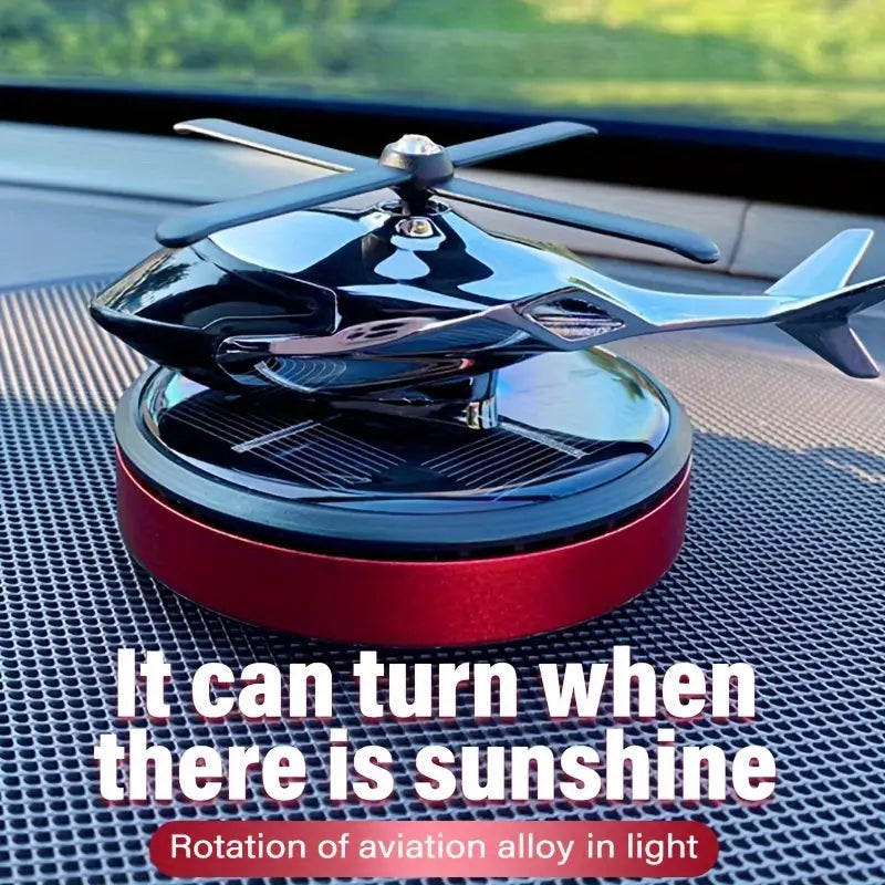 Solar Energy Rotating Helicopter Aroma Diffuser Car Air Freshener