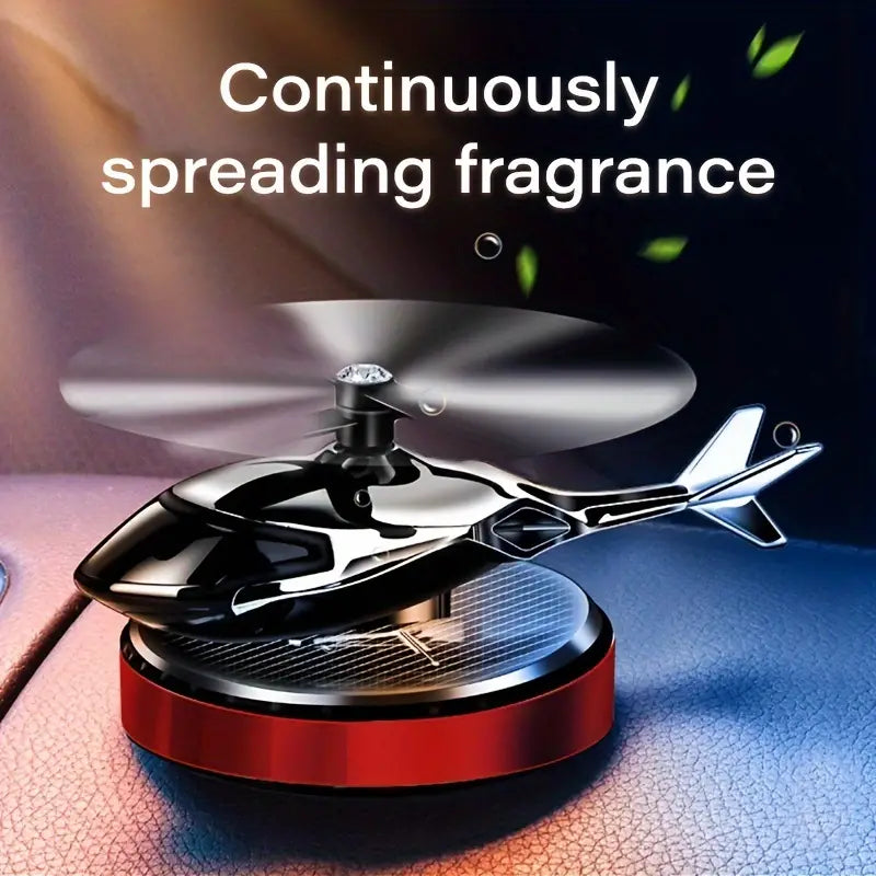 Solar Energy Rotating Helicopter Aroma Diffuser Car Air Freshener