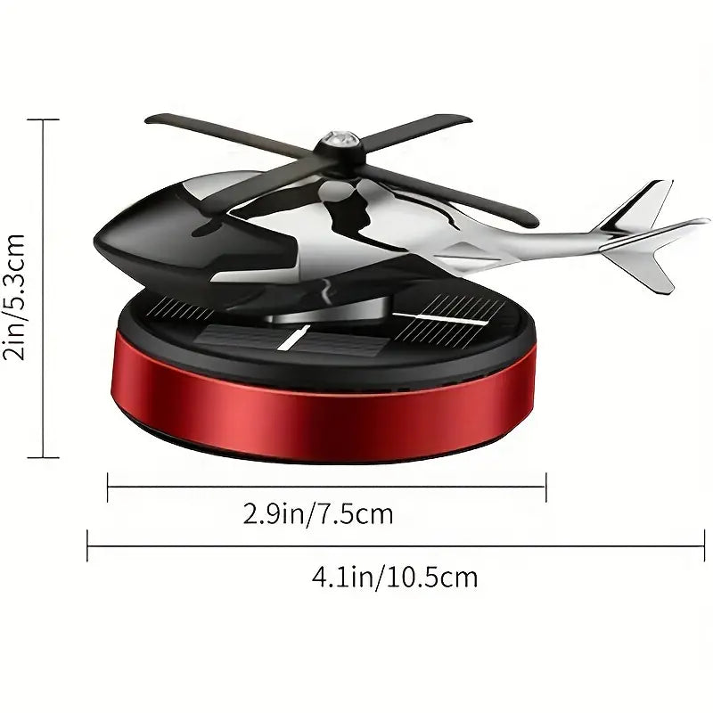 Solar Energy Rotating Helicopter Aroma Diffuser Car Air Freshener