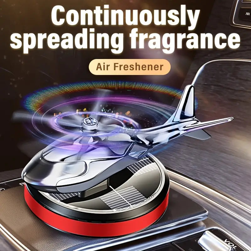 Solar Energy Rotating Helicopter Aroma Diffuser Car Air Freshener